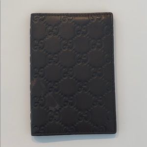 Gucci dark brown passport holder